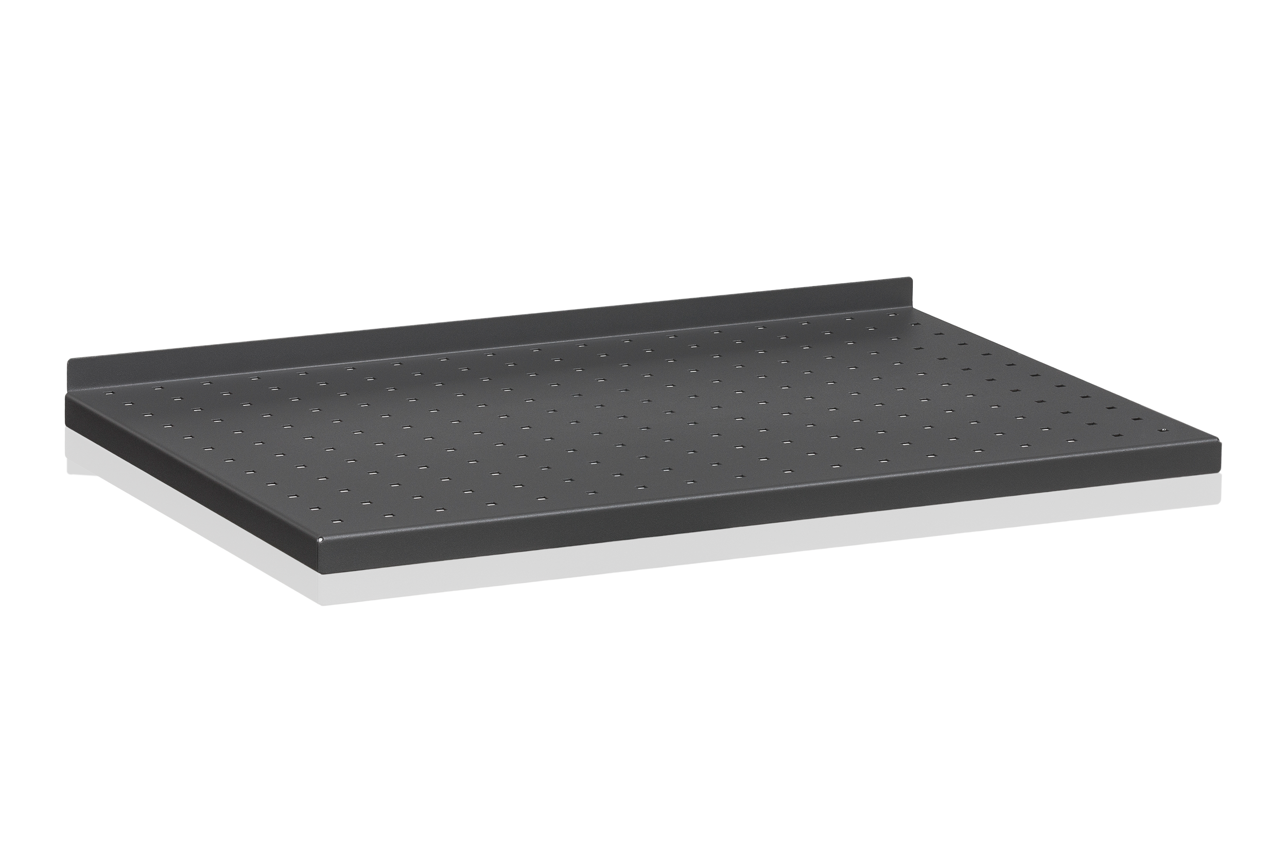 Plåthyllplan Perforerad 600x400 mm Grå