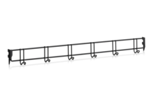 Klädkroklist 900 mm 6 Krokar Svart