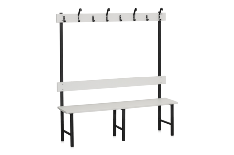 Sittbänk Enkelsektion 1500 mm Ljusgrå