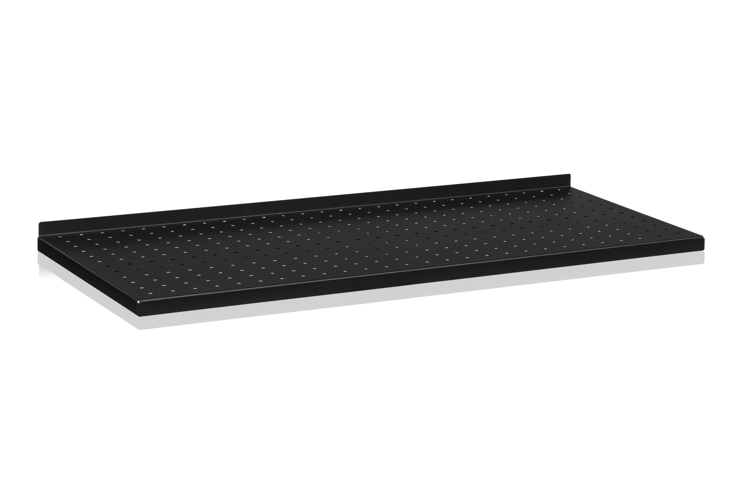 Plåthyllplan Perforerat 900x400 mm Svart