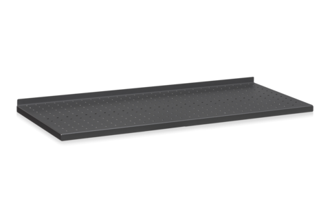 Plåthyllplan Perforerad 900x400 mm Grå