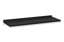 Plåthyllplan Perforerad 900x300 mm Svart