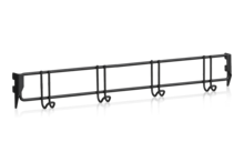 Klädkroklist 600 mm 4 Krokar Svart