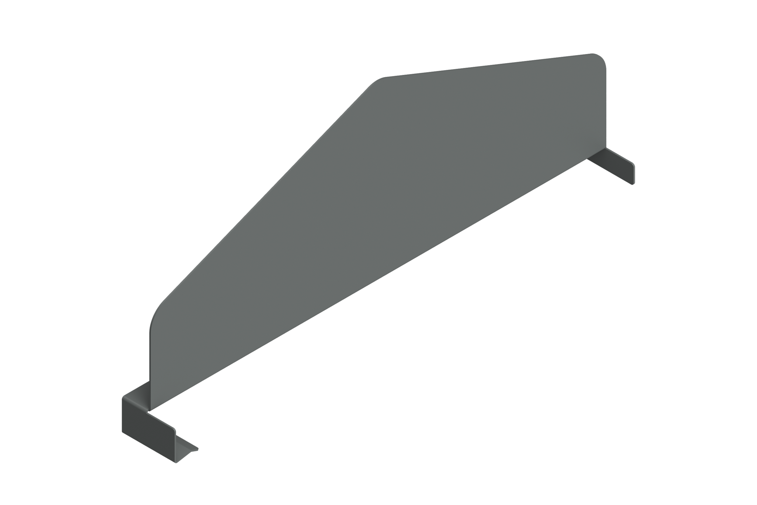 Avdelare Trähyllplan 400 mm Grå