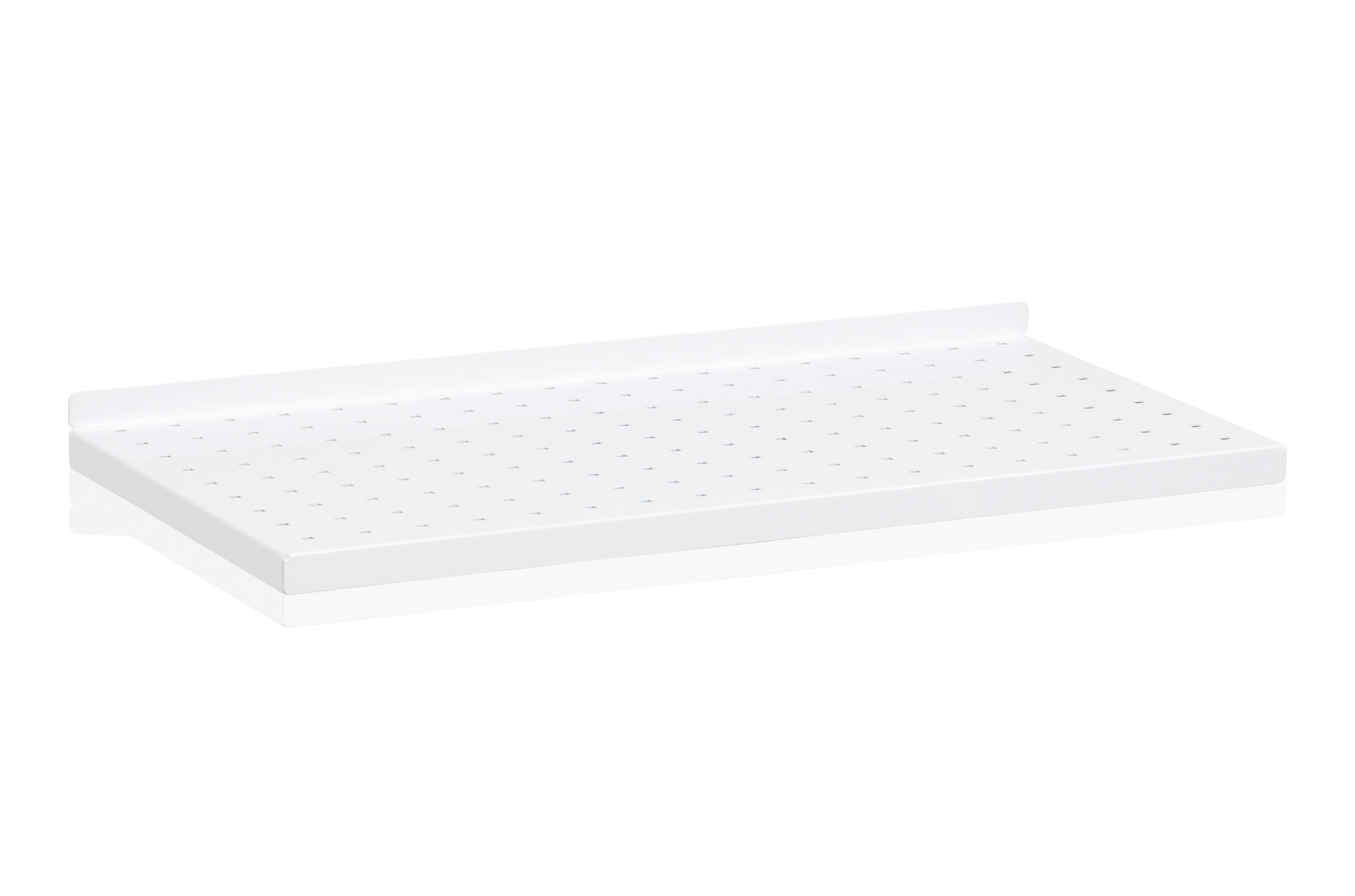 Plåthyllplan Perforerat 600x300 mm Vit
