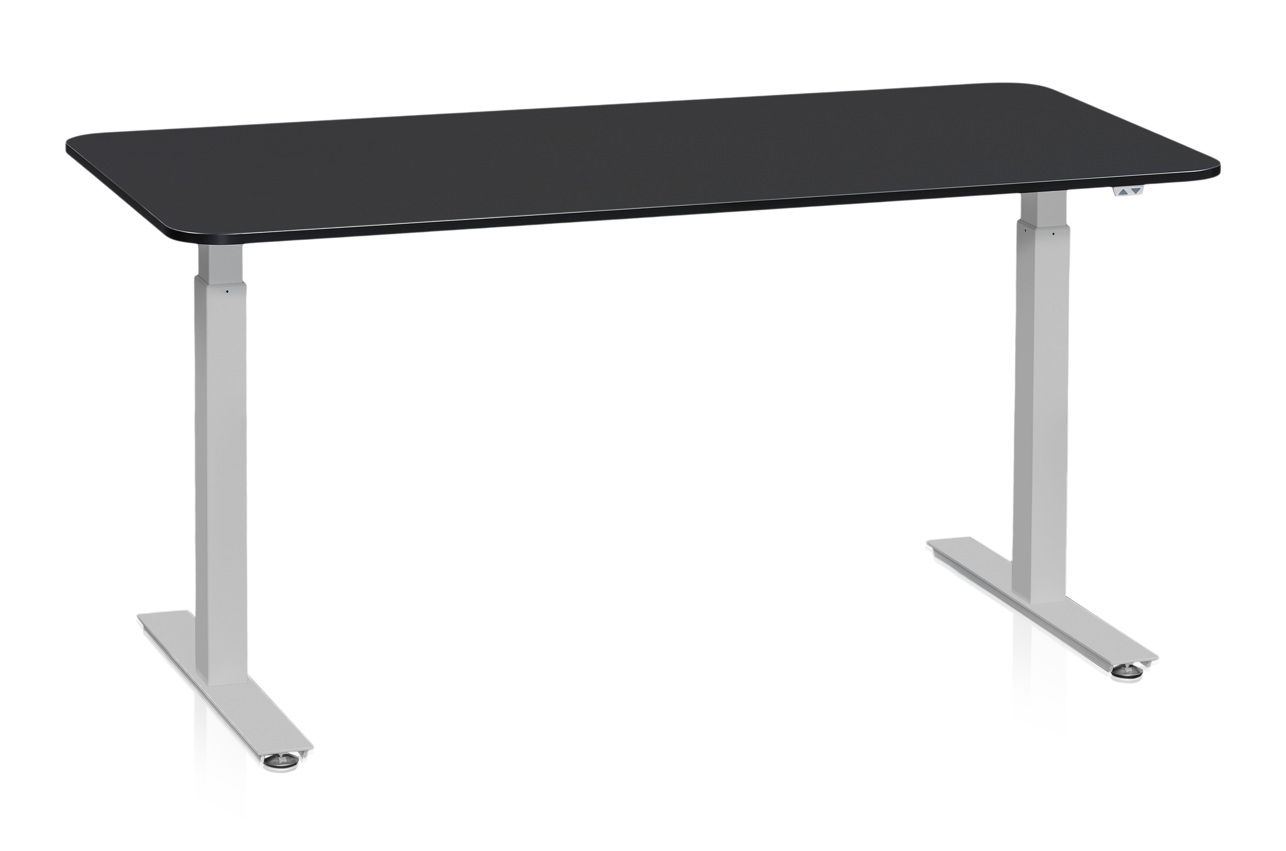 Skrivbord 1600x800 mm Svart/Silver Motoriserat