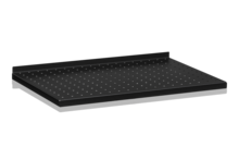 Plåthyllplan Perforerad 600x400 mm Svart