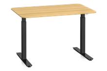 Skrivbord Sitt&Stå 1200x800 mm Ekmelamin Svart Stativ