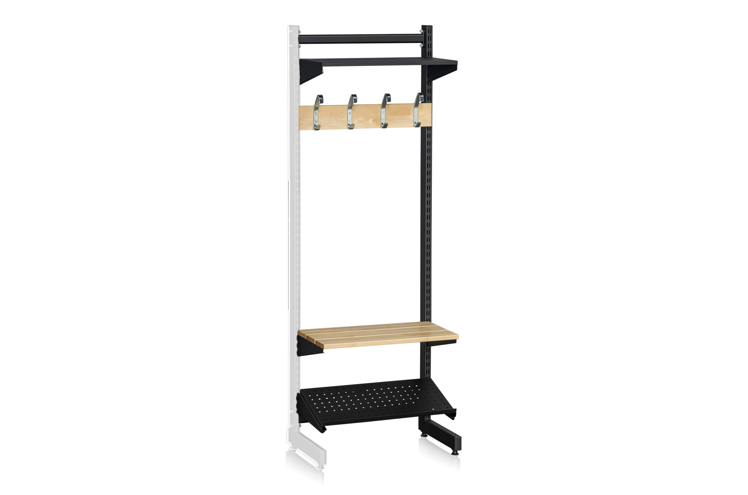 L-Stativ Tilläggssektion 600 mm Komplett 6 Svart