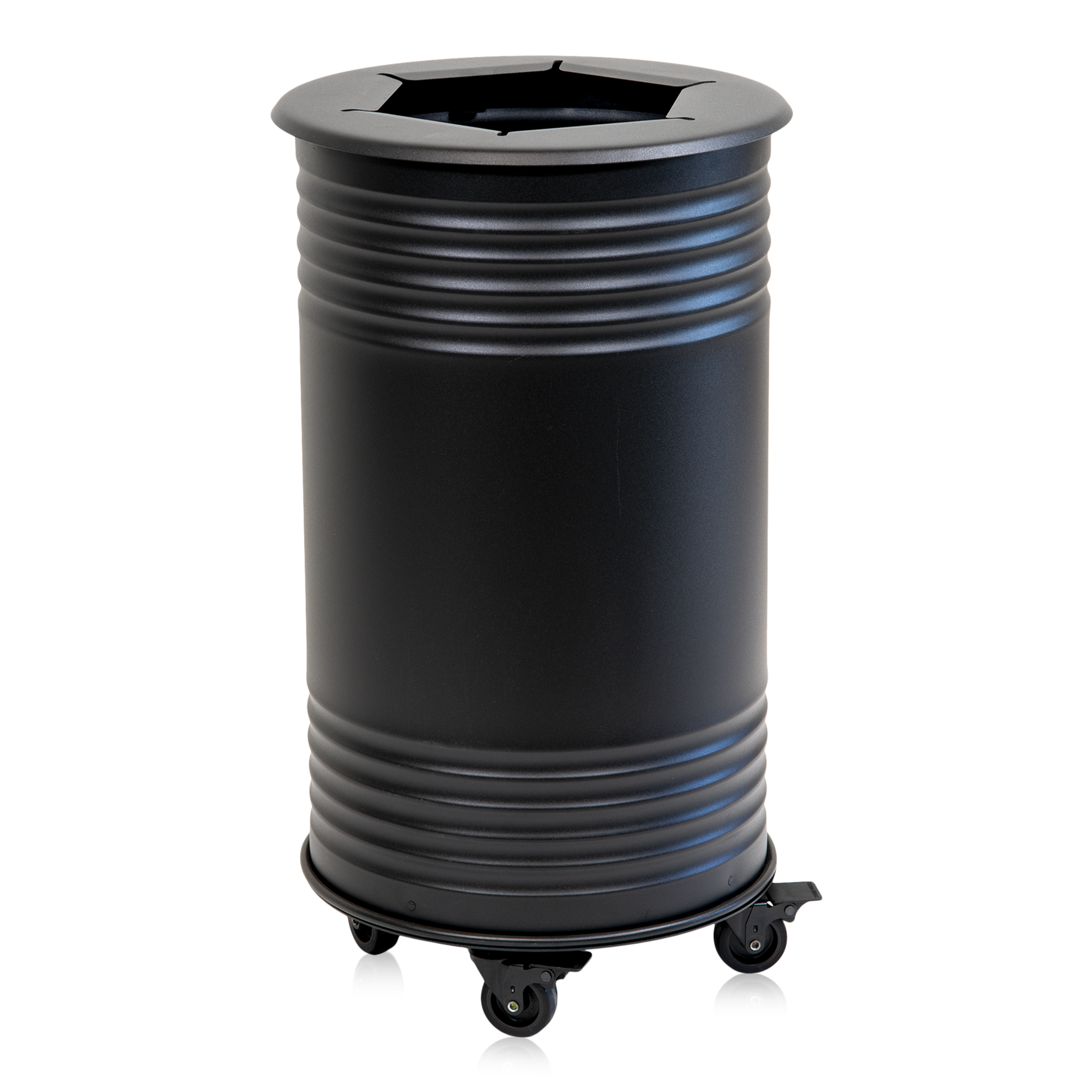 Avfallsbehållare Tin, Brännbart, Hjul, Svart