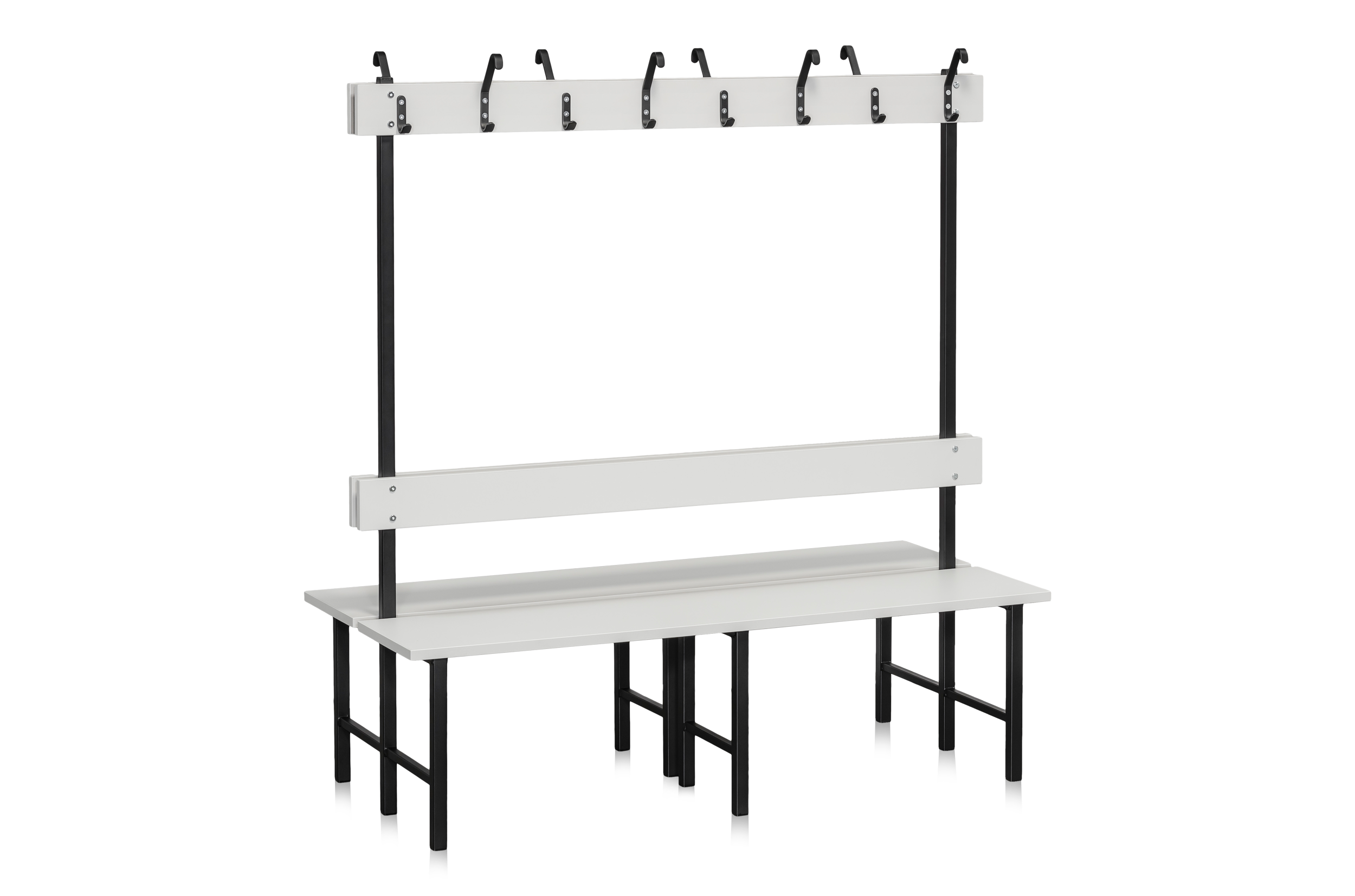 Sittbänk Dubbelsektion 1500 mm Ljusgrå
