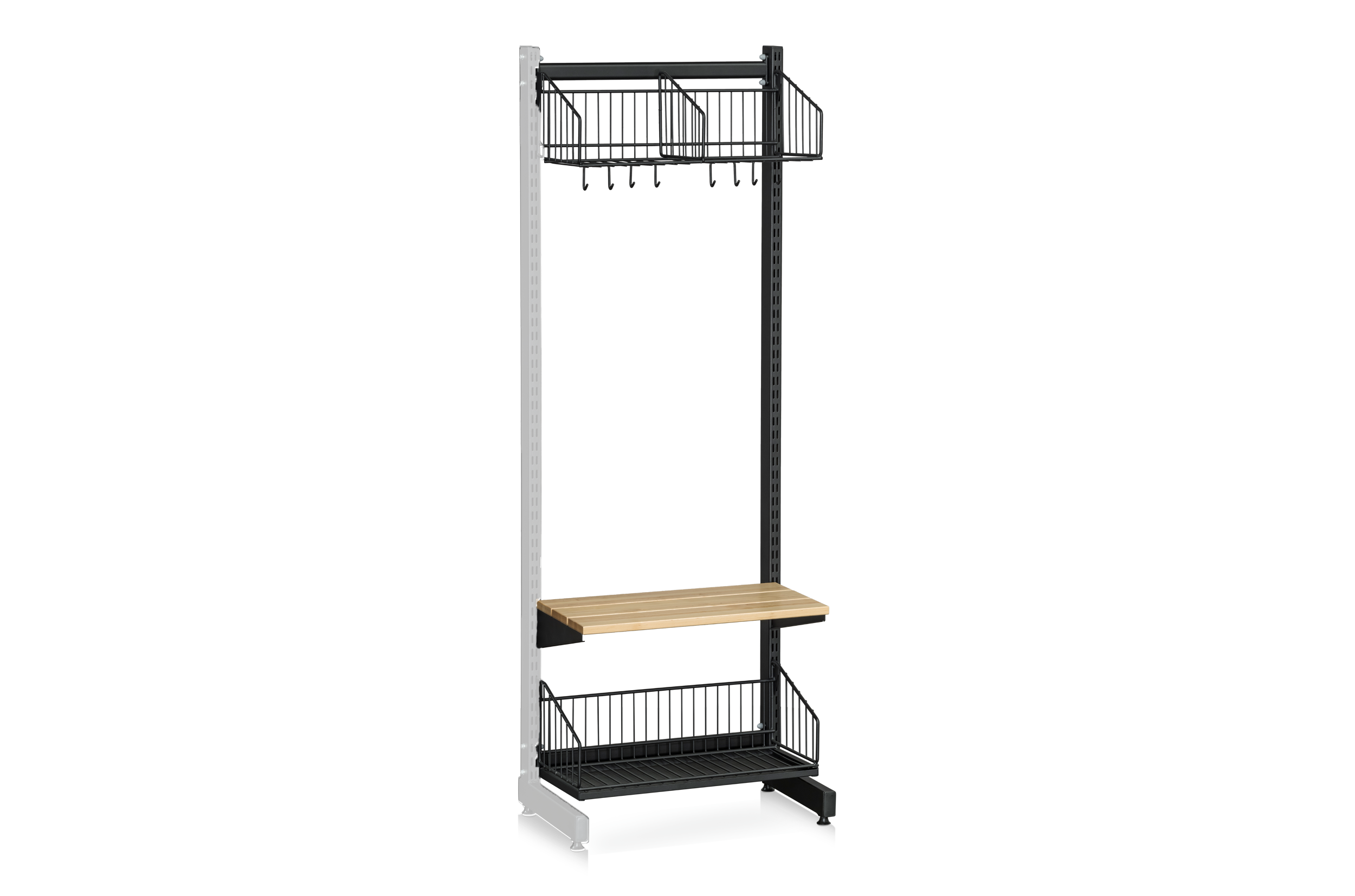 L-Stativ Tilläggssektion 600 mm Komplett 2 Svart