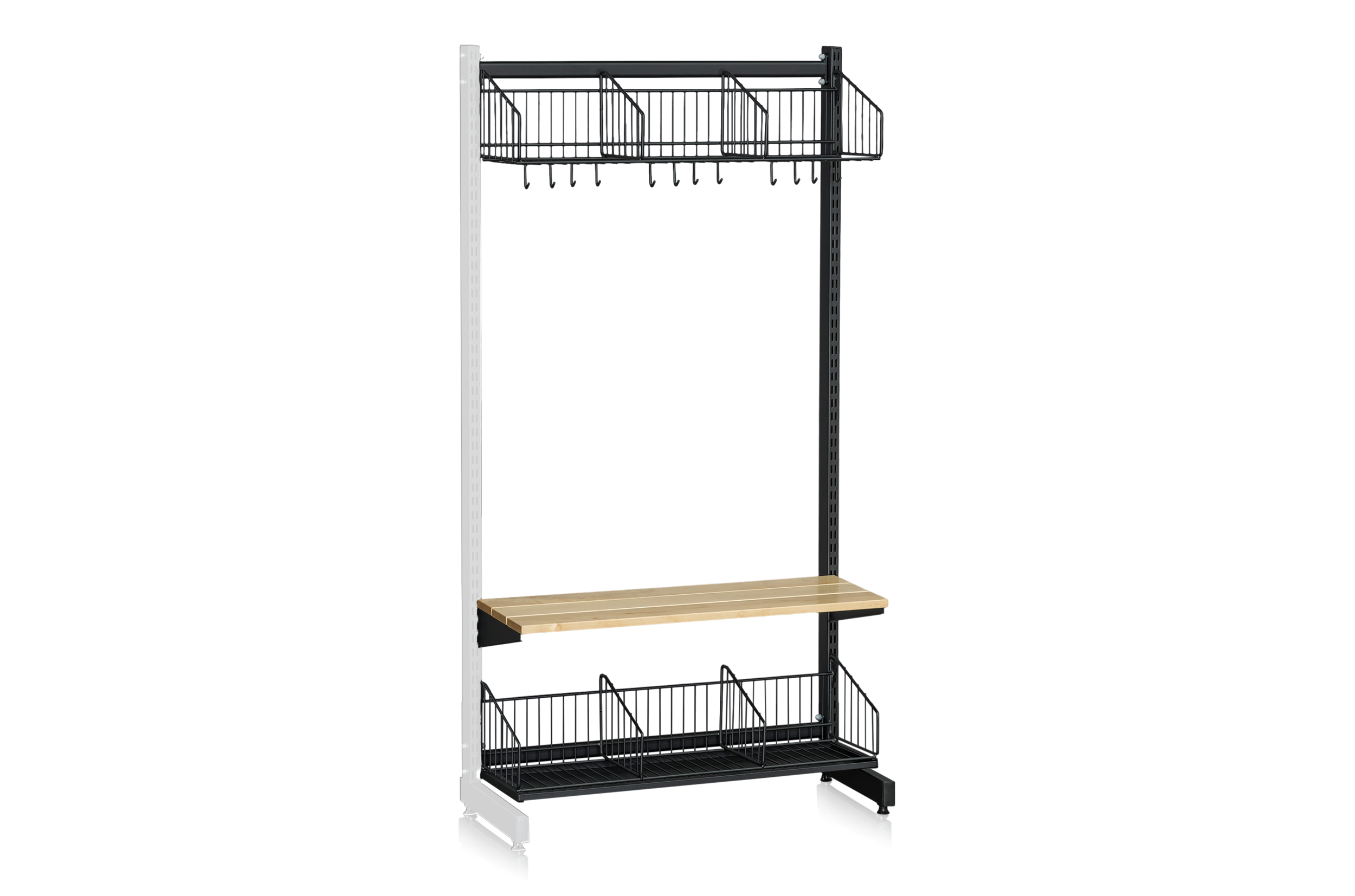 L-Stativ Tilläggssektion 900 mm Komplett 2 Svart