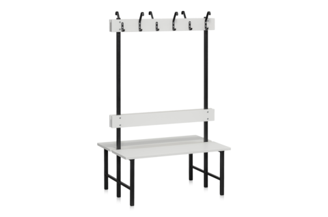Sittbänk Dubbelsektion 1000 mm Ljusgrå