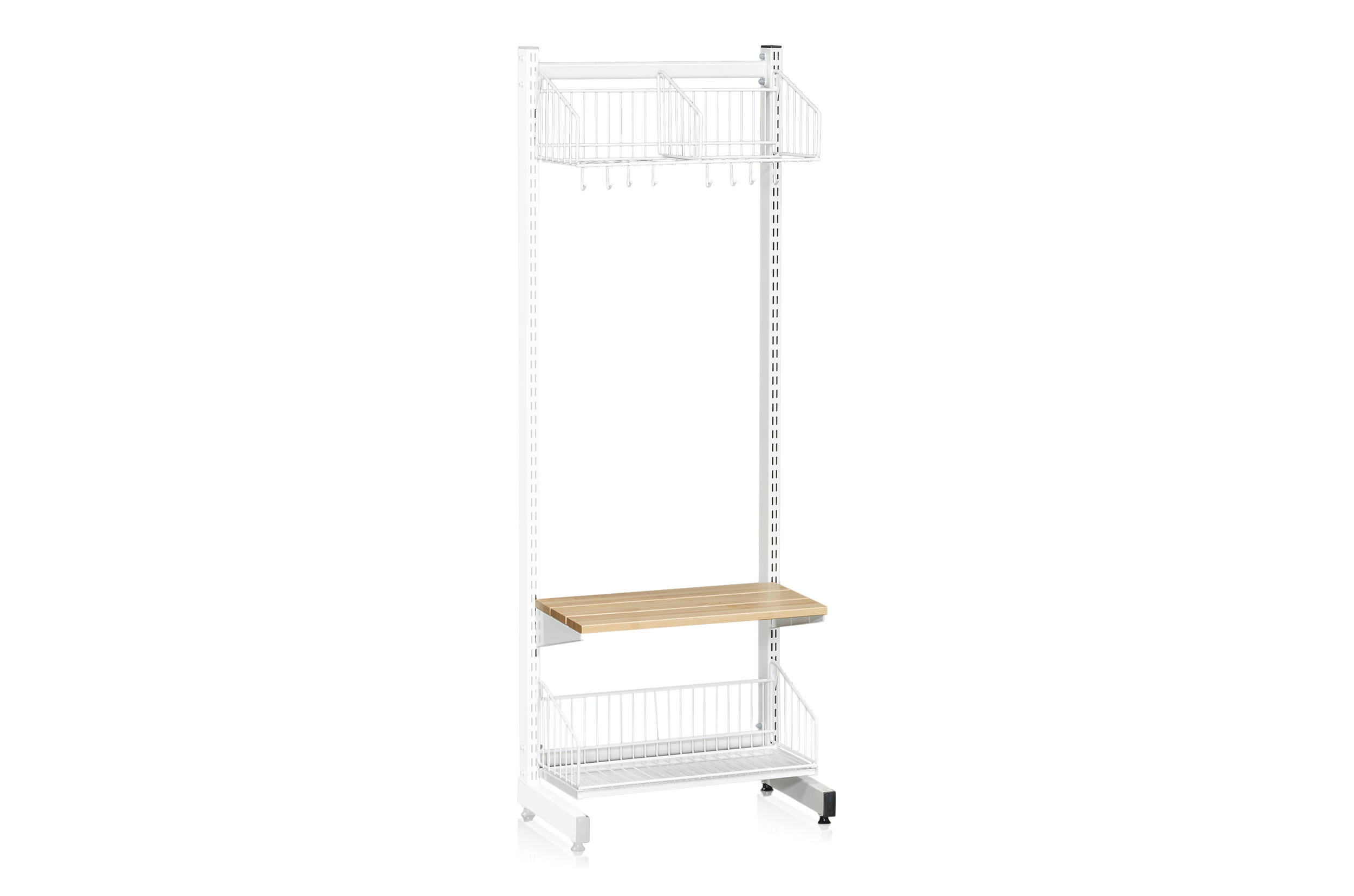 L-Stativ Tilläggssektion 600 mm Komplett 2 Vit
