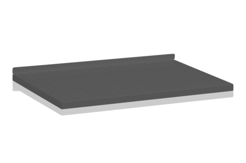Plåthyllplan Perforerat 600x400 mm Grå