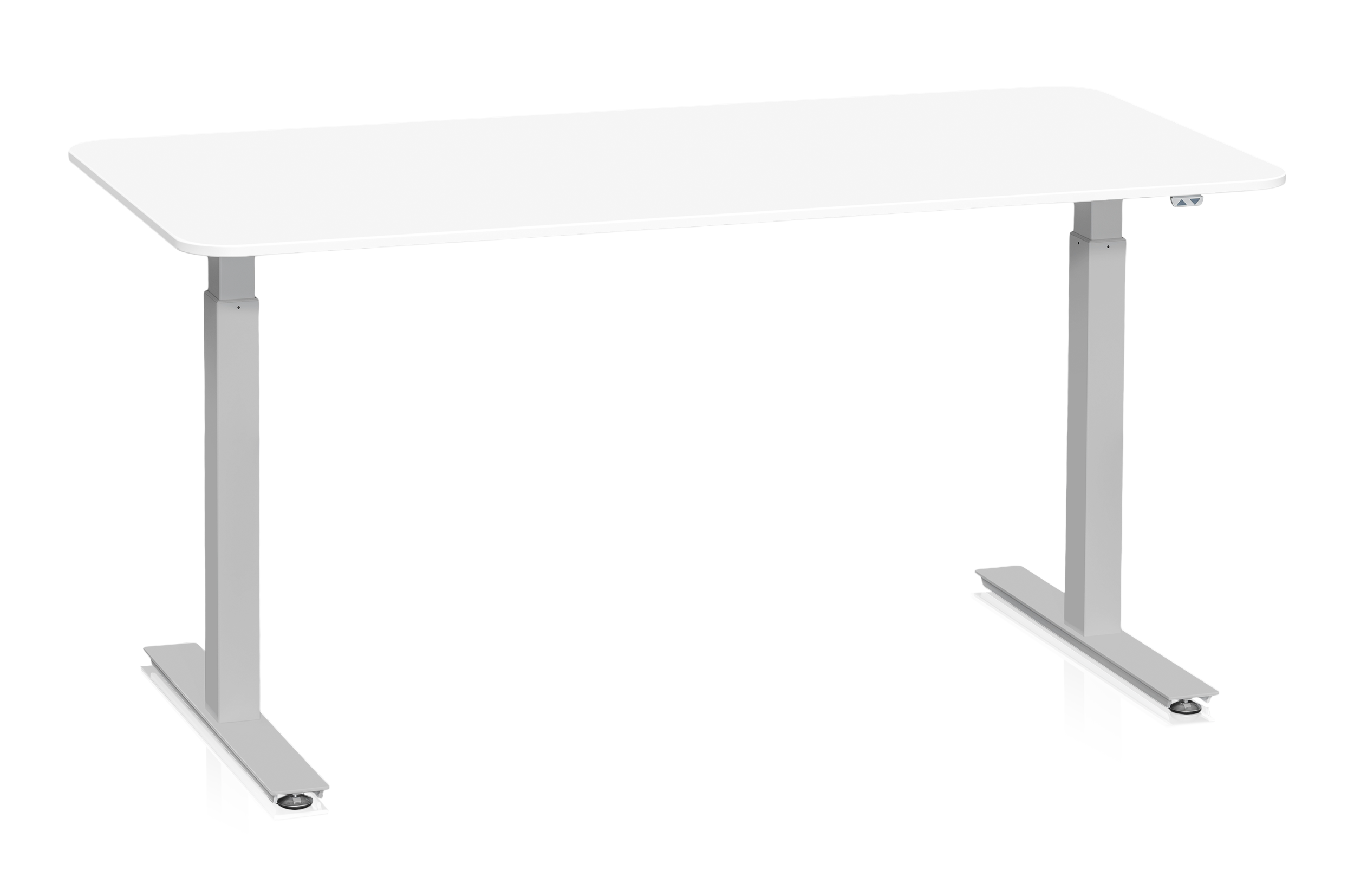 Skrivbord 1600x800 mm Vit/Silver Motoriserat