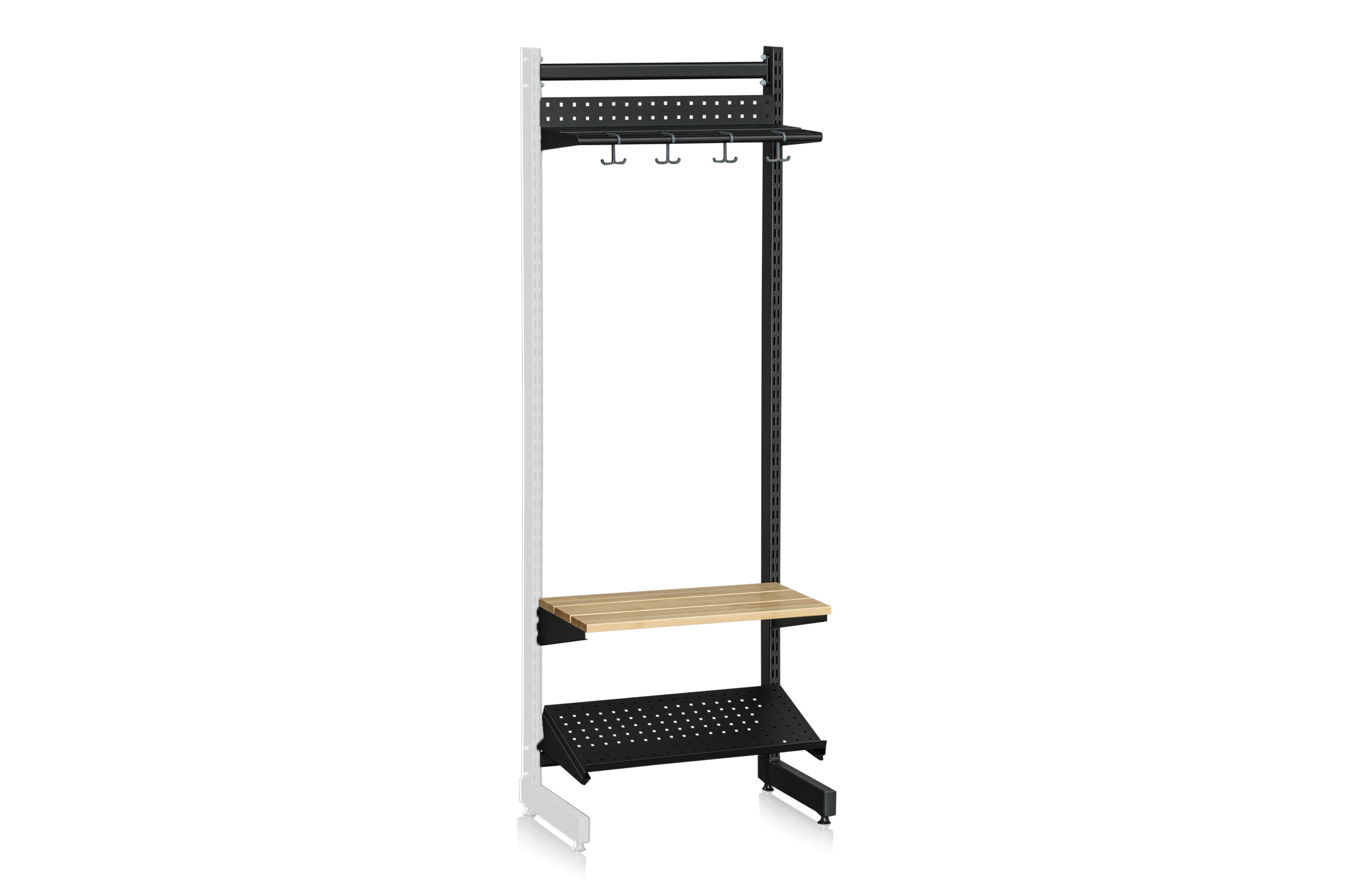 L-Stativ Tilläggssektion 600 mm Komplett 5 Svart