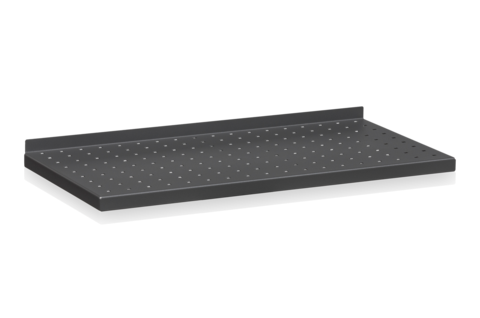 Plåthyllplan Perforerad 600x300 mm Grå