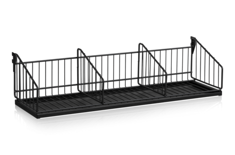 Skohylla inklusive Dropplåt 900 mm Svart