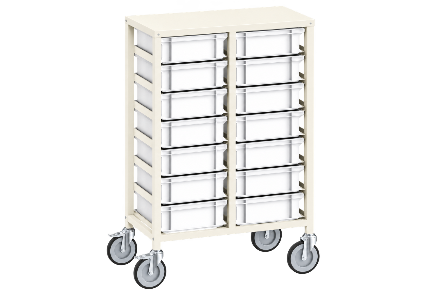 Brickvagn Vit 14 Backar Vit