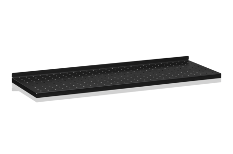 Plåthyllplan Perforerat 900x300 mm Svart