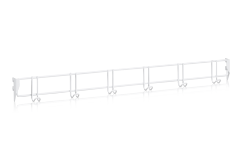 Klädkroklist 900 mm 6 Krokar Vit