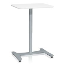 Gasfjäderbord 800x600 mm Silver/Vit
