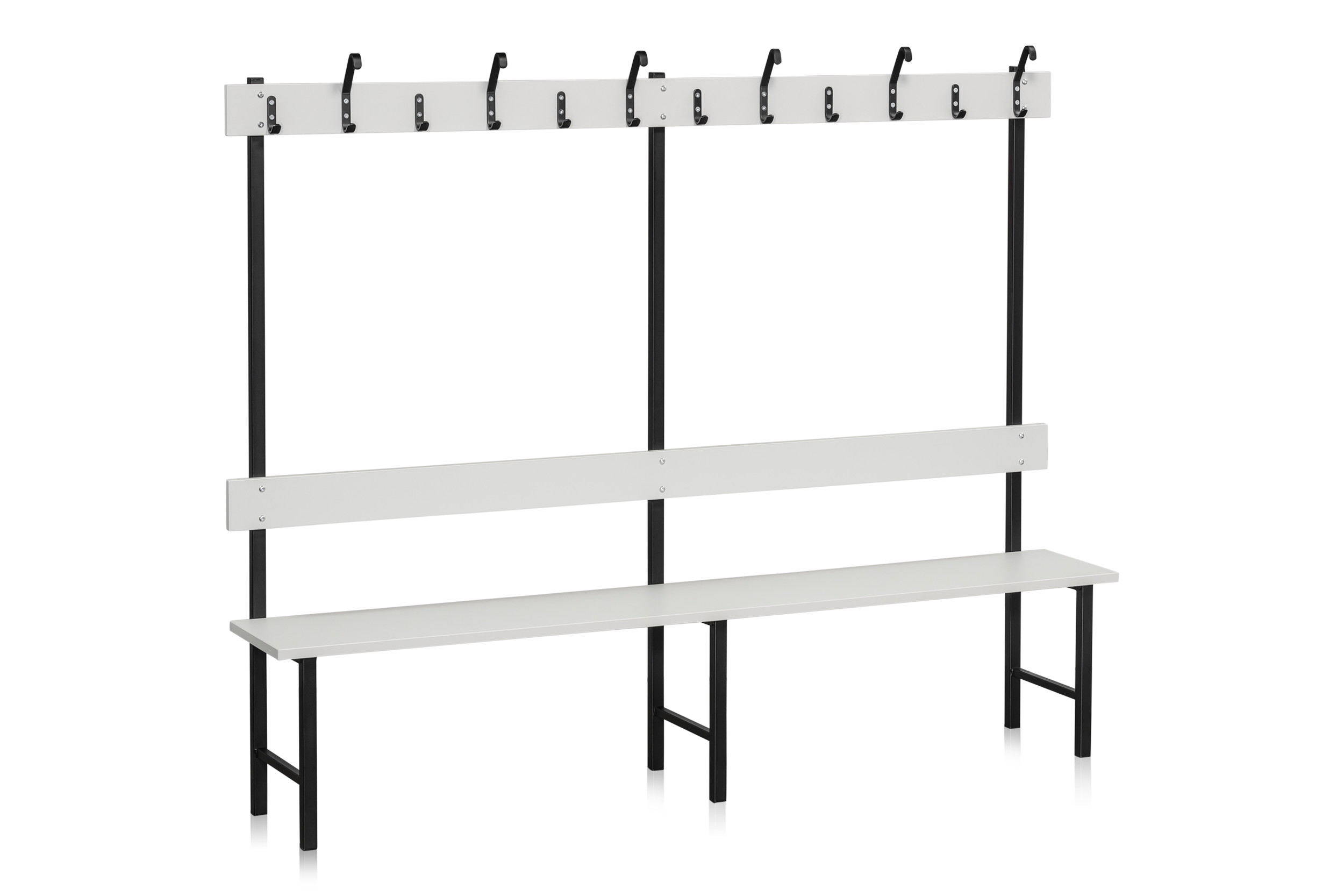 Sittbänk Enkelsektion 2000 mm Ljusgrå