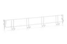 Klädkroklist 600 mm 4 Krokar Vit