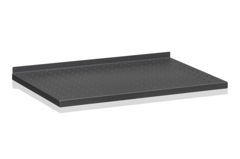 Plåthyllplan Perforerad 600x400 mm Grå