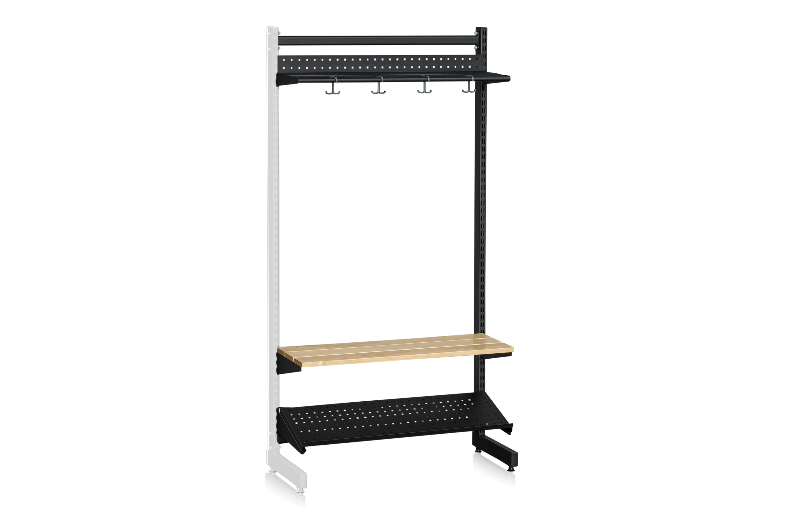L-Stativ Tilläggssektion 900 mm Komplett 5 Svart