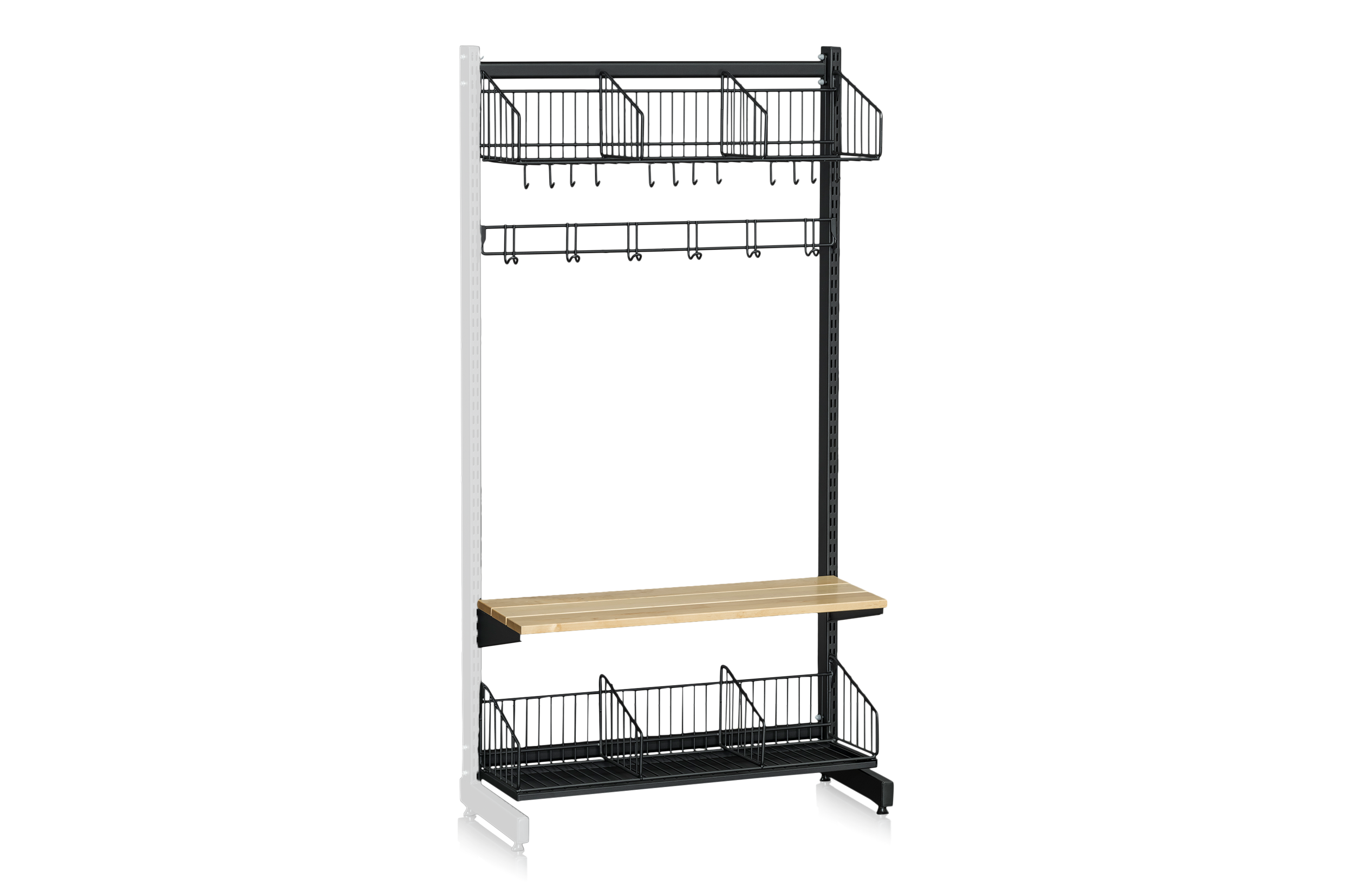 L-Stativ Tilläggssektion 900 mm Komplett 3 Svart