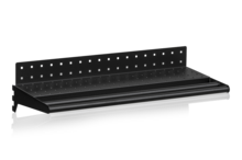 Hyllplan Perforerad inklusive Klädstång 600 mm Svart