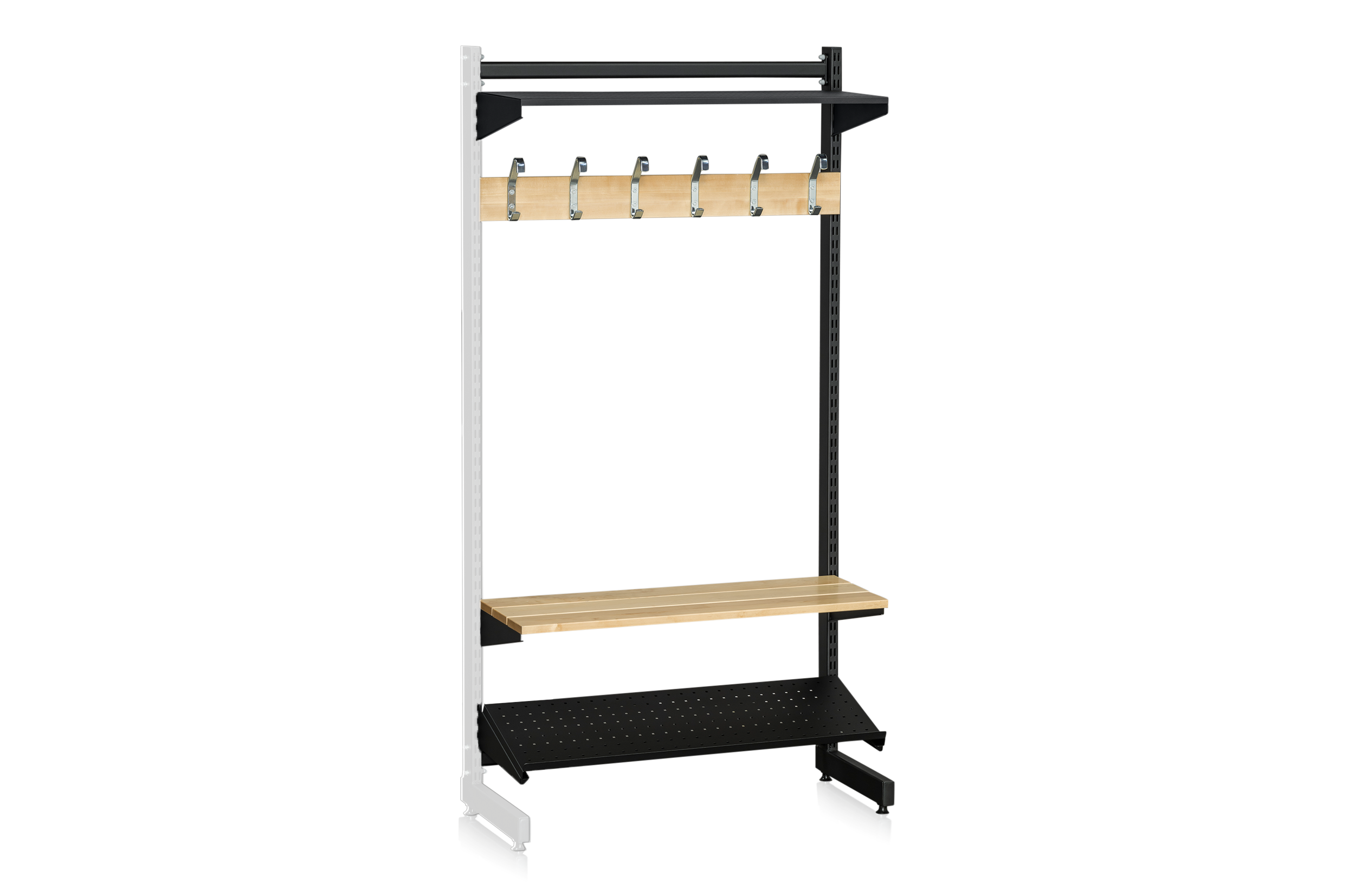 L-Stativ Tilläggssektion 900 mm Komplett 6 Svart
