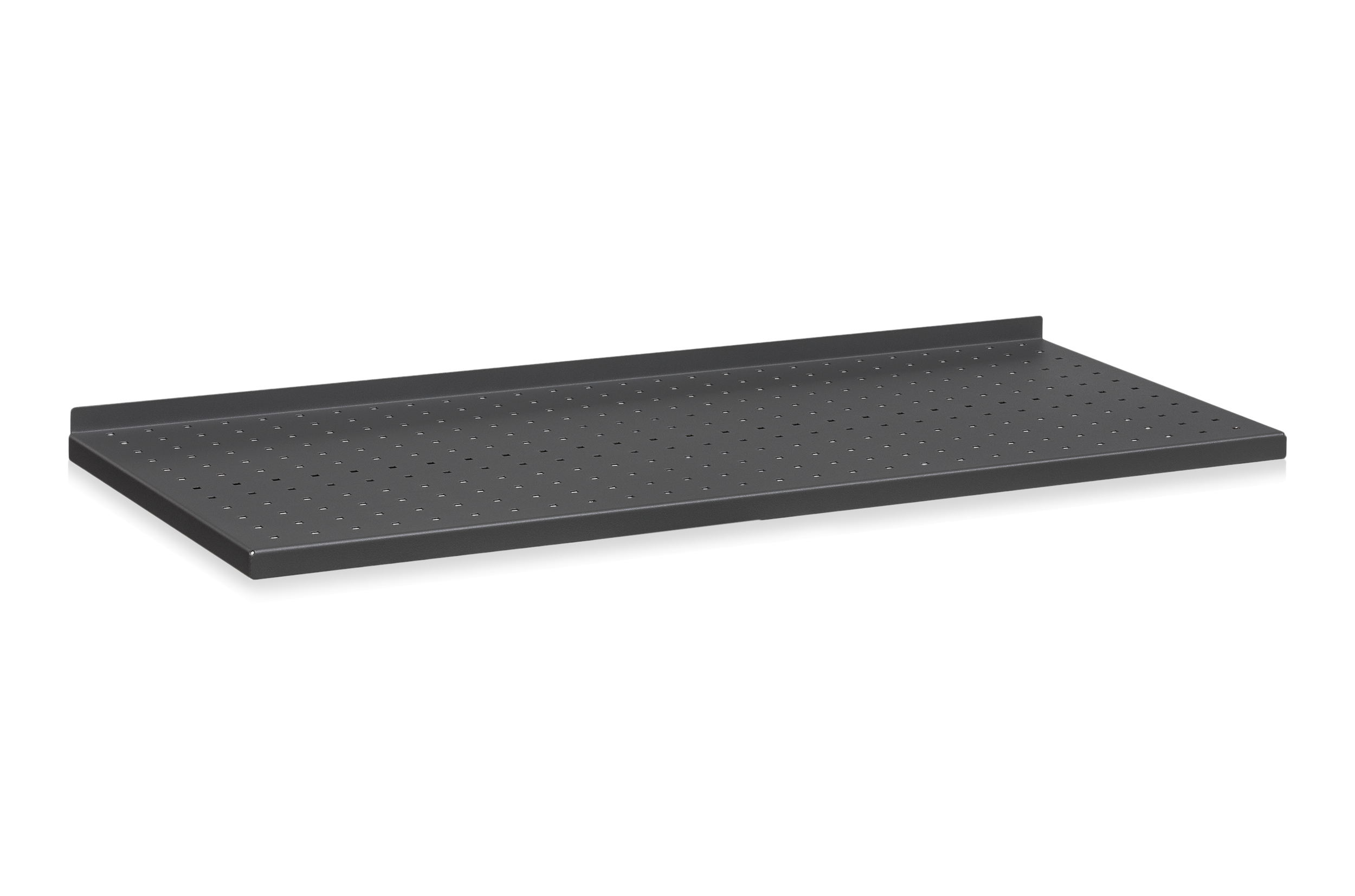 Plåthyllplan Perforerad 900x400 mm Grå