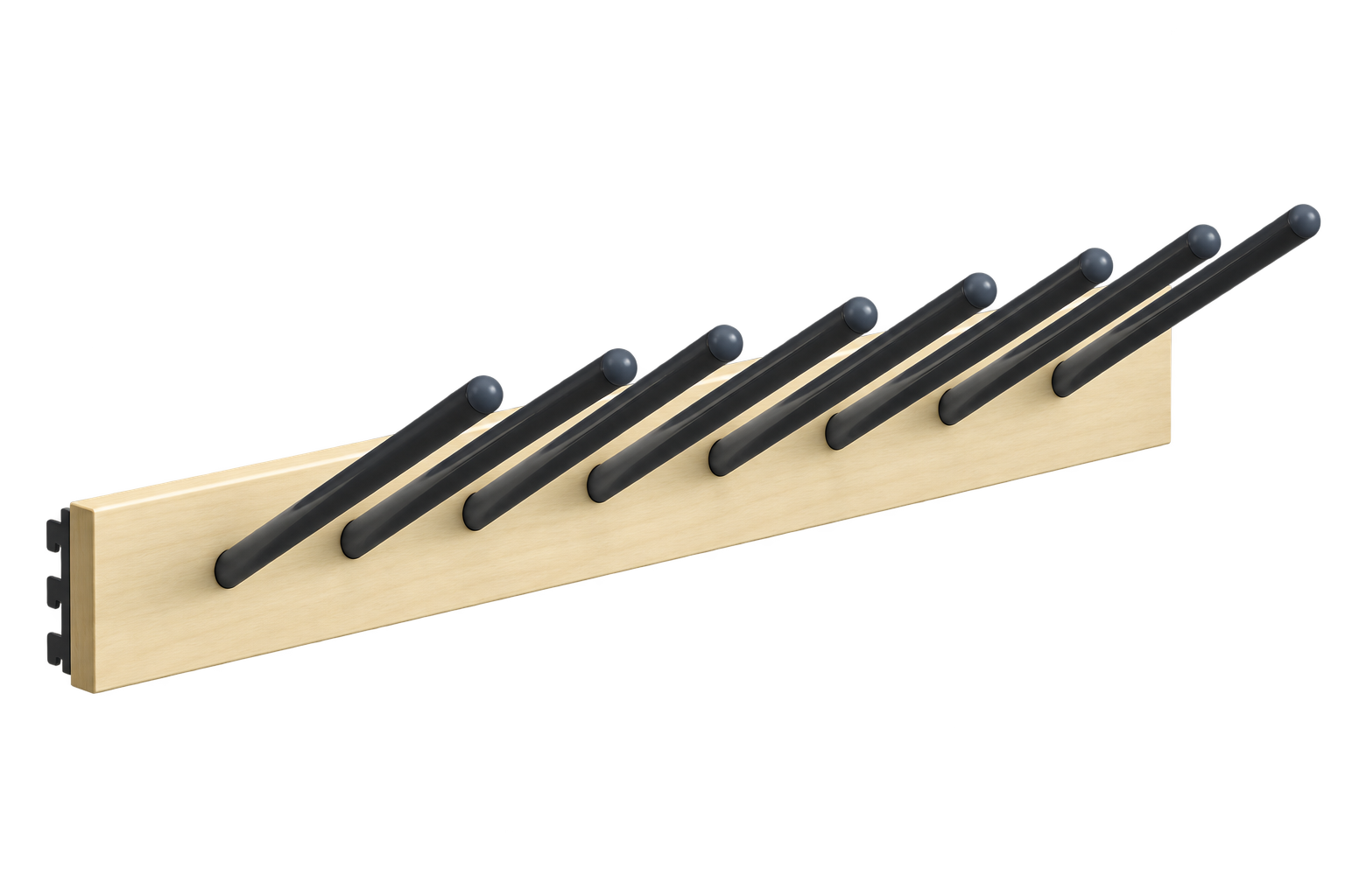 Stövellist 900x100 mm 8 Svarta Krokar 2 Svarta Konsoler