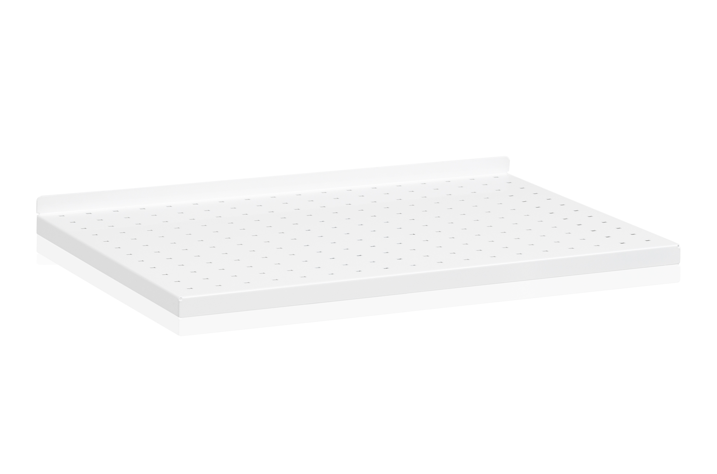 Plåthyllplan Perforerat 600x400 mm Vit