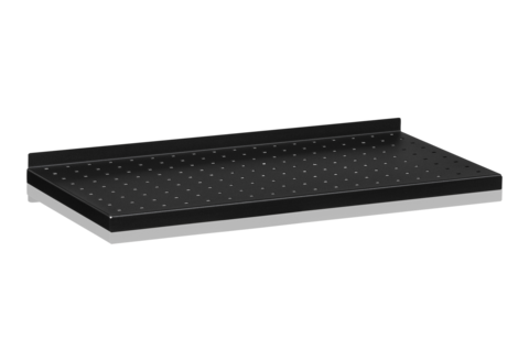 Plåthyllplan Perforerat 600x300 mm Svart
