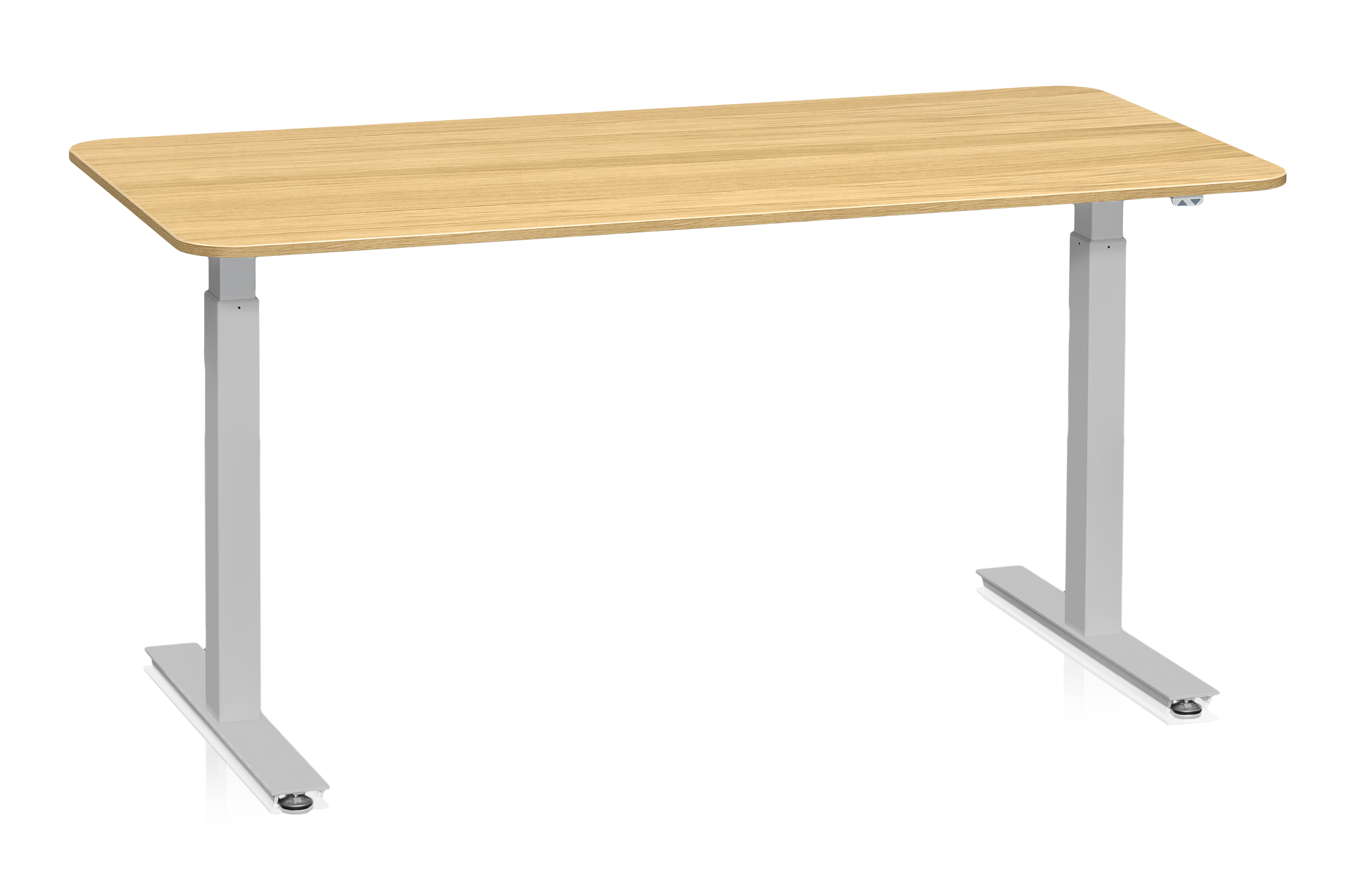 Skrivbord 1600x800 mm Ek/Silver Motoriserat