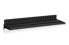 Hyllplan Perforerad inklusive Klädstång 900 mm Svart
