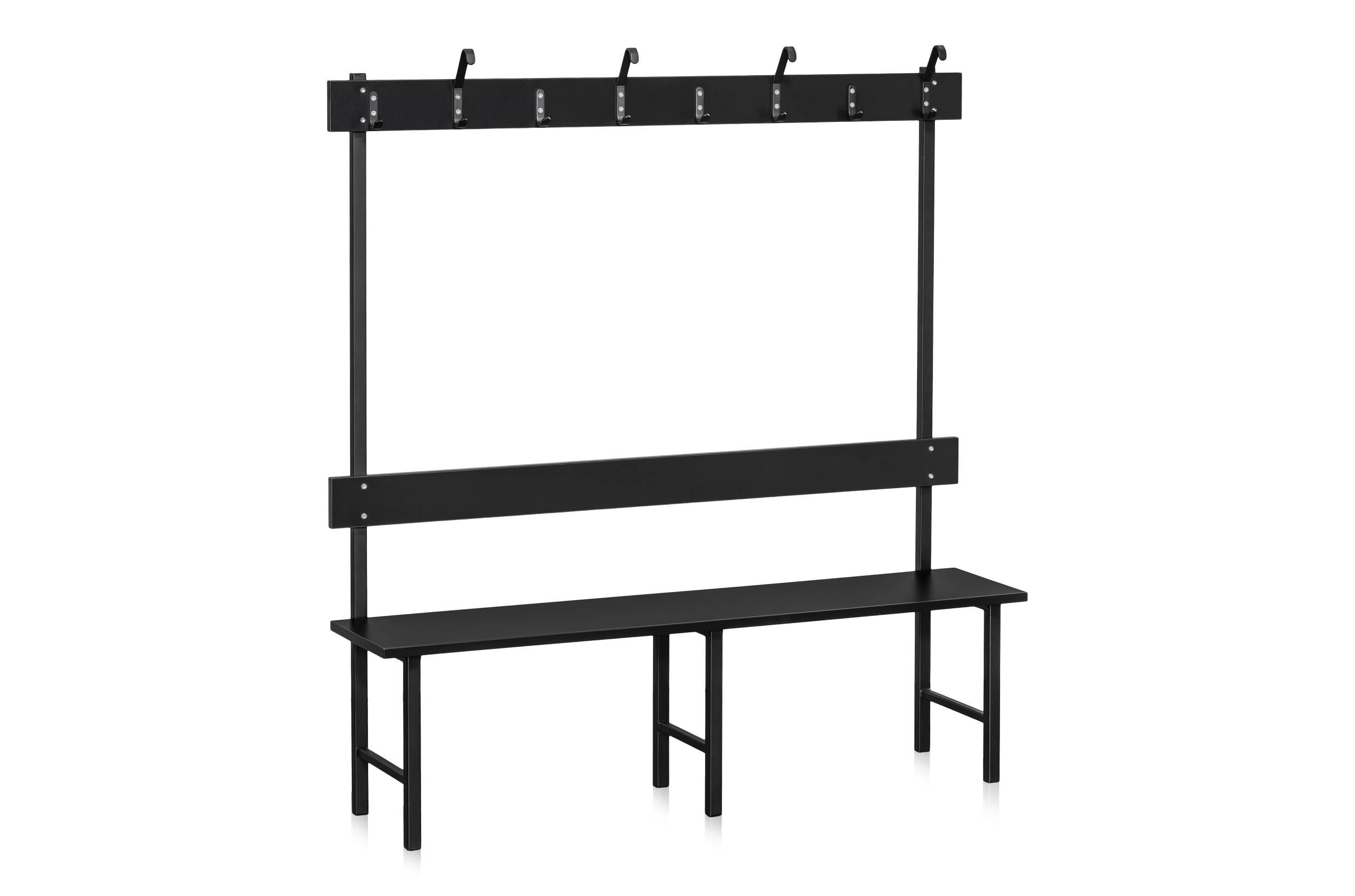 Sittbänk Enkelsektion 1500 mm Svart