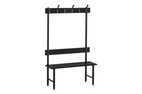 Sittbänk Enkelsektion 1000 mm Svart