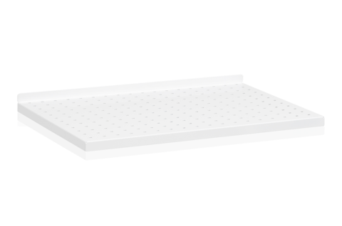 Plåthyllplan Perforerat 600x400 mm Vit
