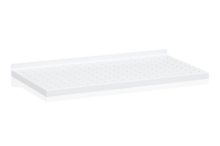 Plåthyllplan Perforerad 600x300 mm Vit
