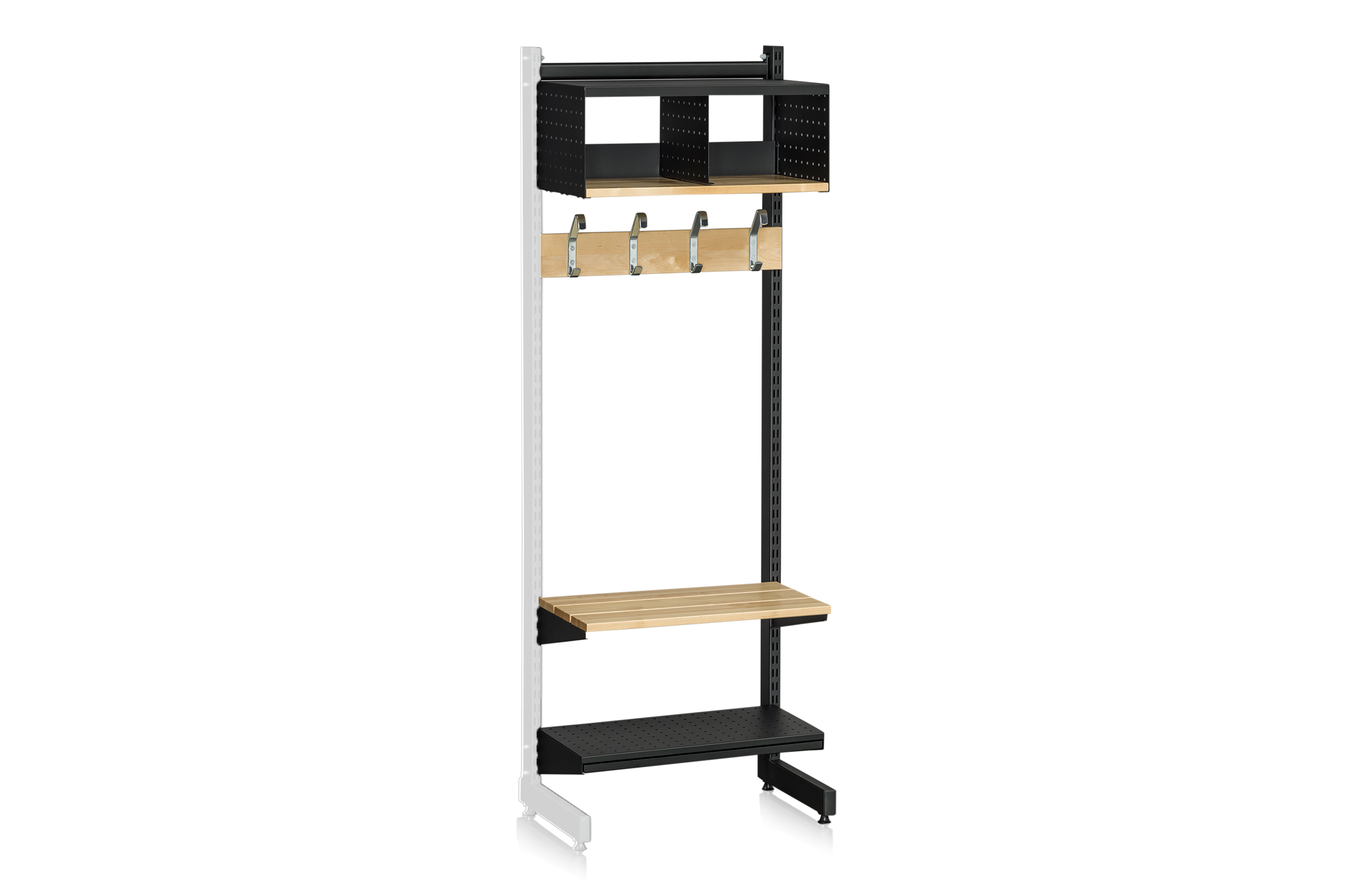 L-Stativ Tilläggssektion 600 mm Komplett 4 Svart