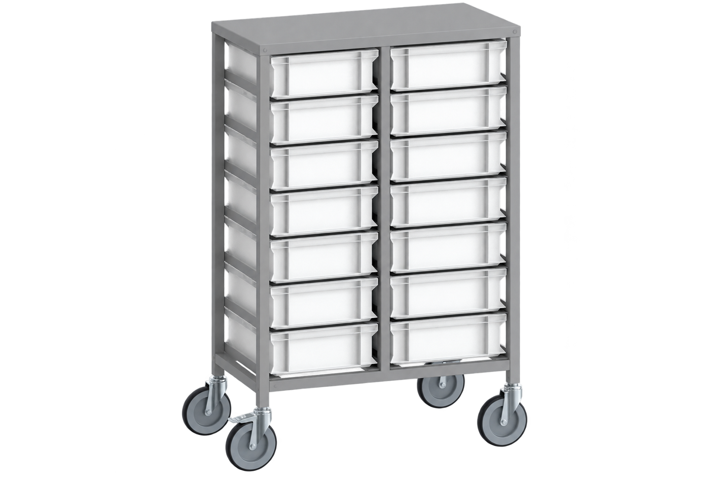 Brickvagn silver, 14 Back vit