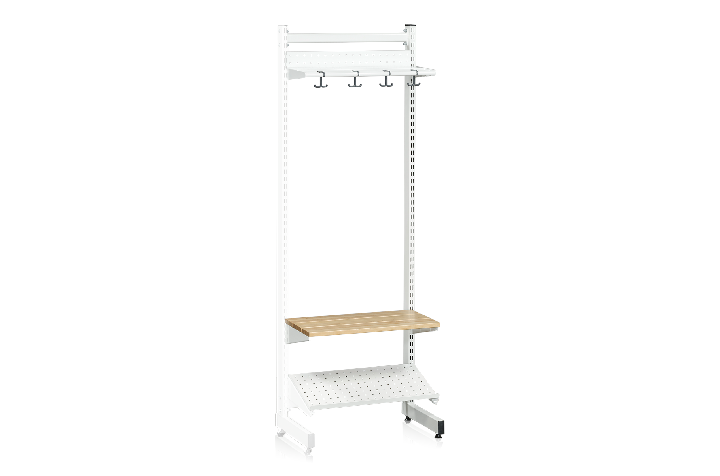 L-Stativ Tilläggssektion 600 mm Komplett 5 Vit