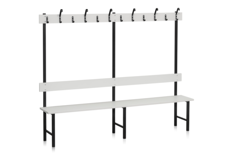 Sittbänk Enkelsektion 2000 mm Ljusgrå