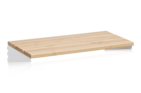 Sittbänk 600 mm Massiv Björk Vita Konsoler